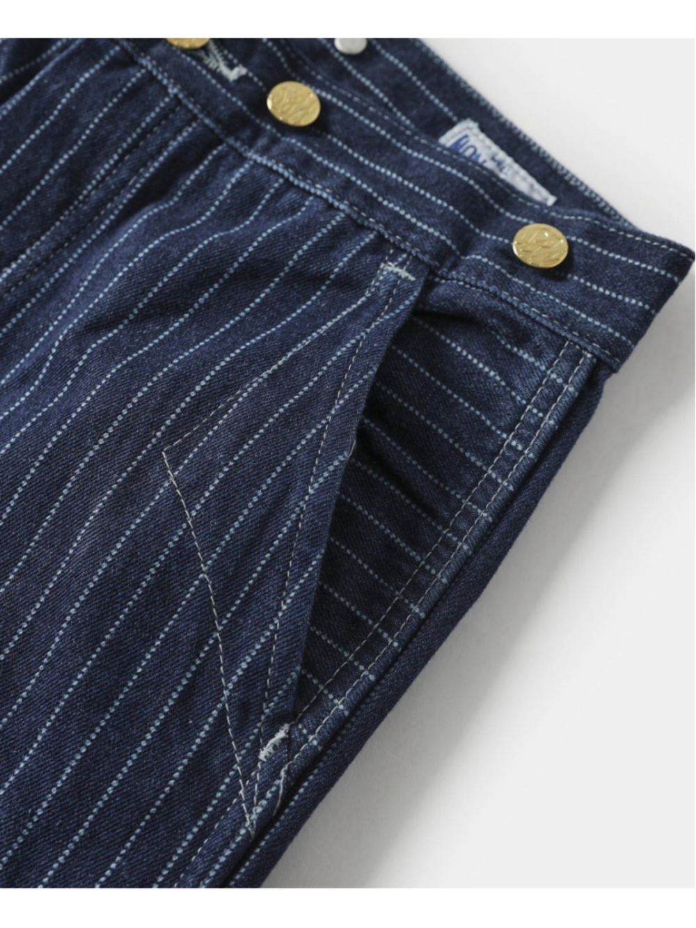 Non Stock W30 1920s Overall Wabash Railway Indigo Denim Work Pants 100%Cotton M - Picture 9 of 9